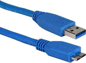 QVS CC2228C-03 3 ft. USB 3.0 Micro-USB Sync, Charger and Data Transfer Cable