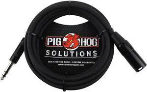 Pig Hog Solutions 25' Balanced Cable with TRS(M) to XLR(M) Connector
