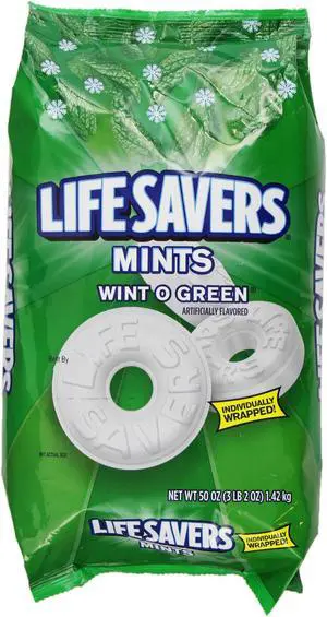 LifeSavers Hard Candy Wint-O-Green 50oz Bag 21524