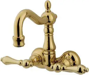 HERITAGE LEG TUB FILLER, PVD 3-3/8-Polished Brass Finish