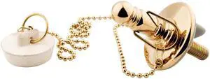 RUBBER STOPPER, CHAIN & ATTACHMENT FOR CC1002-Polish Brass Finish