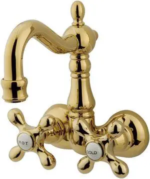 HERITAGE LEG TUB FILLER, PVD 3-3/8-Polished Brass Finish
