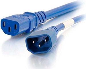 C2G 17498 18 AWG Power Cord - C14 to C13, Blue (5 Feet, 1.52 Meters)