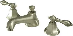 Kingston Brass KS4468AL Two Handle 8 in. to 16 in. Widespread Lavatory Faucet with Brass Pop-up