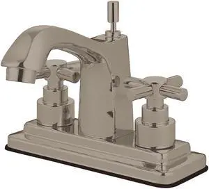 Kingston Brass KS8648EX 4 Inch Center Lavatory Faucet - Satin Nickel