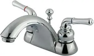 Kingston Brass KB2621 Two Handle 4 in. Centerset Lavatory Faucet with Retail Pop-up