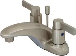 Kingston Brass KB8628NDL Two Handle 4 in. Centerset Lavatory Faucet with Brass Pop-up