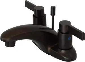 Kingston Brass KB8625NDL Two Handle 4 in. Centerset Lavatory Faucet with Brass Pop-up