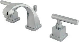 Kingston Brass KS4941CQL Two Handle 4 in. to 8 in. Mini Widespread Lavatory Faucet with Brass Pop-up