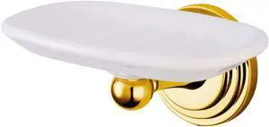 MILANO SOAP DISH-Polished Brass Finish