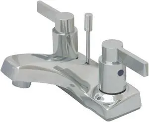 Kingston Brass KB8101NDL Two Handle 4 in. Centerset Lavatory Faucet with Brass Pop-up