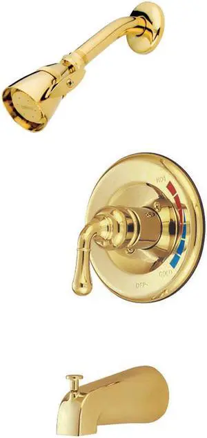 MAGELLAN TUB/SHOWER FAUCET W. SINGLE CONTROL HANDLE-Polished Brass Finish