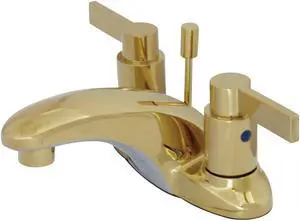 Kingston Brass KB8622NDL Two Handle 4 in. Centerset Lavatory Faucet with Brass Pop-up