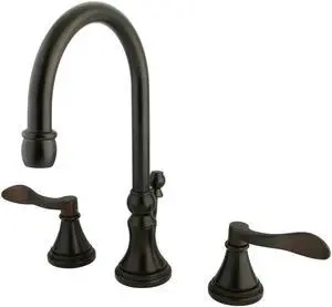 Kingston Brass KS2985DFL Two Handle 8 in. to 16 in. Widespread Lavatory Faucet with Brass Pop-up
