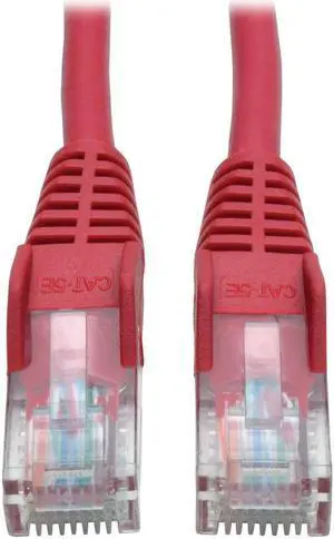 Tripp Lite N001-006-RD Cat5e 350 MHz Snagless Molded UTP Patch Cable (RJ45 M/M), Red, 6 ft.