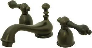 Kingston Brass KS3955AL Two Handle 4 in. to 8 in. Mini Widespread Lavatory Faucet with Brass Pop-up