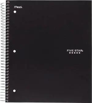 Mead 1-Subject Notebook 8"x10-1/2" Black 72021