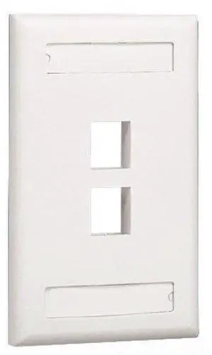 Panduit NK2FIWY Nk 2pt Gang Flush Mount Faceplate Lbl