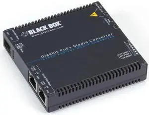 Black Box Gigabit Poe+ Media Converter - 10/100/1000base-t To Sfp - 2x Poe+ [rj-45] Ports - Gigabit Ethernet - 10/100/1000base-tx, 1000base-x - 1 X Expansion Slots - Sfp - 1 X Sfp Slots - (lgc5210a)
