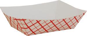 SCT SCH0409 Paper Food Baskets, Red/White Checkerboard, 1/2 Lb Capacity, 1000/Carton