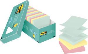 3M R33018APCP Post-it Pop-up Notes Original Pop-up Refill, Marseille Collection, 18 / Pack