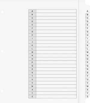 Avery Dividers Ready Index A-Z 9-3/4" x 11" 26/Set White 11166