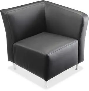 Lorell Lounge Chair w/Left Arm Leather 26-3/4"x29"x29-1/2" BK 86919
