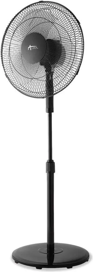 Alera 16" 3-Speed Oscillating Pedestal Stand Fan Metal Plastic Black FANP16B
