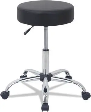 Height Adjustable Lab Stool Black PU