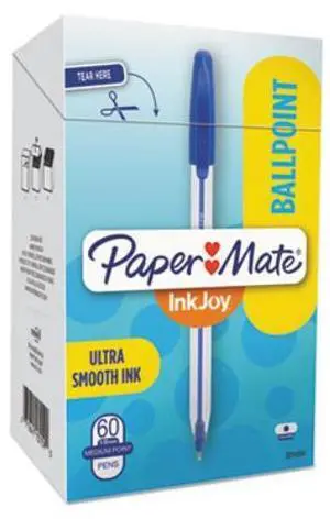 Paper Mate 2014534 InkJoy 50ST Ballpoint Pens, Medium Point (1.0mm), Blue, 60 Count