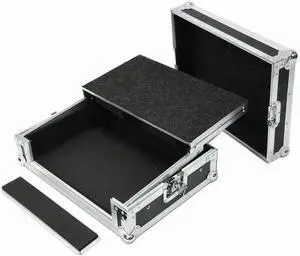 Deejay Led Tranport Case For One Mixer, Cd Player With Laptop Shelf