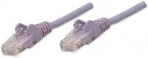 Intellinet Network Cable, Cat5e, UTP, RJ45 Male / RJ45 Male, 3.0 m (10 ft.), Purple