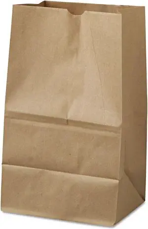 General #20 Squat Paper Grocery Bag 40lb Kraft Std 8 1/4 x 5 15/16 x 13 3/8 500