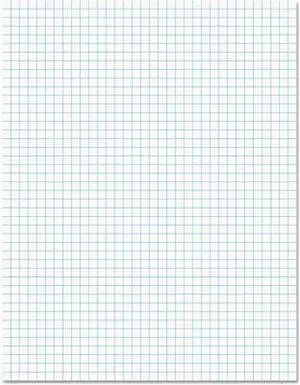 Universal UNV20631 Economy Ruled Writing Pads, Quadrille, 8.50" x 11.75", White, 50 Sheets, 1 Dozen