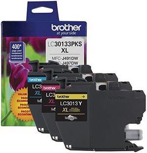 Brother LC30133PKS High Yield Ink Cartridge - Combo Pack - Cyan/Magenta/Yellow