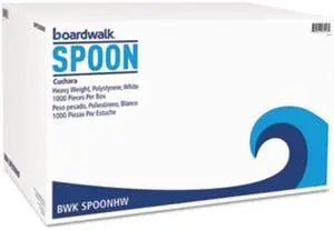Heavyweight Polystyrene Cutlery, Teaspoon, White, 1000/Carton SPOONHW