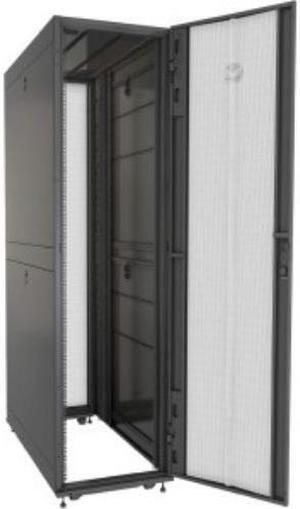 Vertiv VR3357 VR Rack - 48U Server Rack Enclosure| 800x1200mm| 19-inch Cabinet (VR3357) - 2265x800x1200mm (HxWxD)| 77% perforated doors| Sides| Casters
