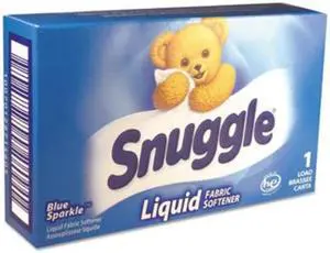 Snuggle VEN 2979996 Blue Sparkle HE Liquid Fabric Softener, Original, 1 Load Vend-Box, 100 / Carton