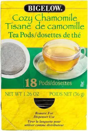 Bigelow Cozy Chamomile Herbal Tea Pods 1.90 oz 18/Box 10906