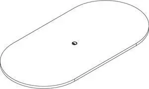 Lorell PRT4896MY Prominence 2.0 Racetrack Conference Tabletop