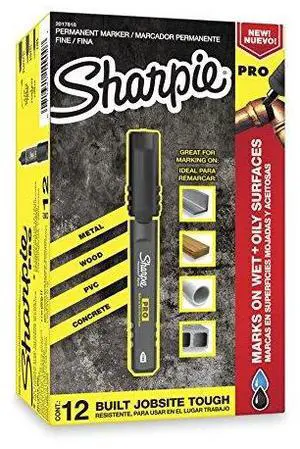 Pro Permanent Marker, Fine Bullet Tip, Black, Dozen 2017818