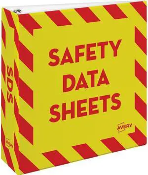 Avery SDS Binder 3" Cap 11-3/16"Wx2-2/3"Dx11-5/8"H Red/Yellow 18952