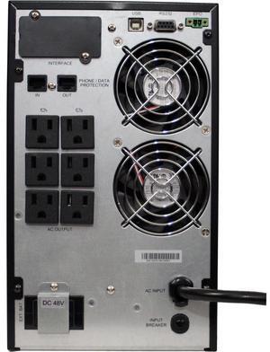 Minuteman EC1500LCD 1500 VA On-line Tower UPS with 6 0utlets - Tower - 5 Minute Stand-by - 120 V AC Input - 110 V AC, 120 V AC, 127 V AC Output - Serial Port - 6 x NEMA 5-15R Receptacle(s)
