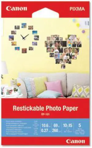 RP-101 4 x 6 Restickable Photo Paper (5 sheets/pkg)