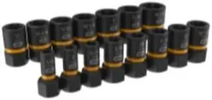 Bolt Biter Extraction Socket Sets, Black Oxide, Includes 1/4 to 3/4 in