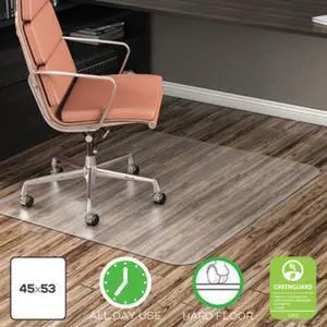 Deflect-O EconoMat Anytime Use Chair Mat for Hard Floor 45 x 53 Clear CM21242COM