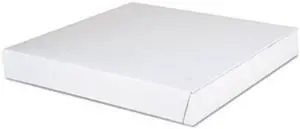 Paperboard Pizza Boxes,14 x 14 x 1 7/8, White, 100/Carton