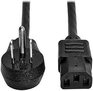 Tripp Lite Model P007-006-15D 6 ft. Desktop Computer Power Cord, Right-Angle 5-15P to C13 - Heavy Duty, 15A, 125V, 14 AWG, 6 ft. Black