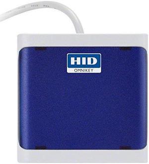 HID R50220318-DB Omnikey 5022CL Contactless High Frequency Smart Card Reader, 13.56Mhz, USB, Closed Housing CCID Compliant - Dark Blue