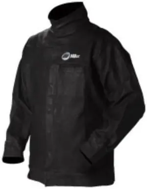 MILLER ELECTRIC 273216 Welding Jacket,2XL,30" L,Gray,Leather